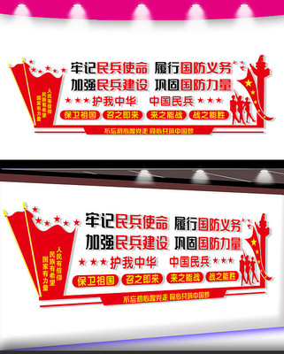 民兵之家文化墙 民兵之家文化墙
