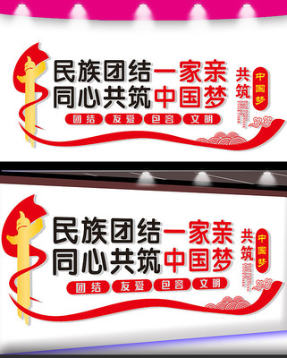 民族团结文化墙 民族团结文化墙