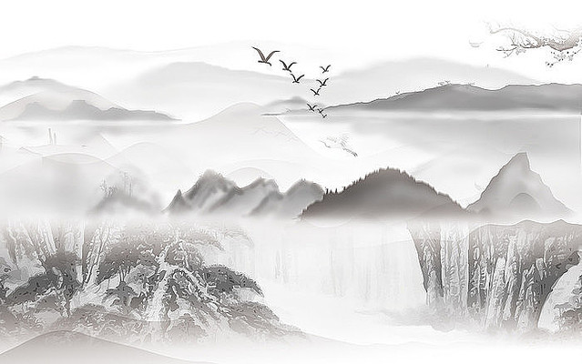 ��ʽ����ɽˮ����ǽ PSD