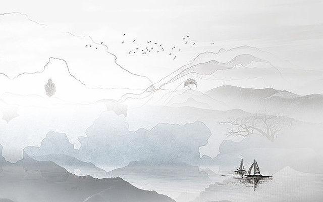  �������ɽˮ����ǽ PSD