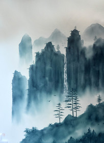 �ֻ�ˮī��ɽɭ���ͻ�ͼ