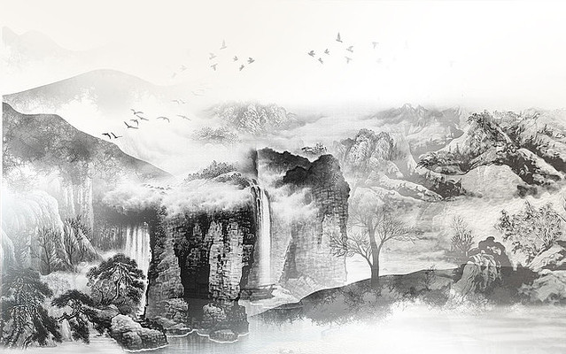 �������ɽˮ����ǽ PSD