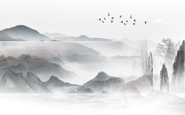 ��ʽ����ɽˮ����ǽ PSD