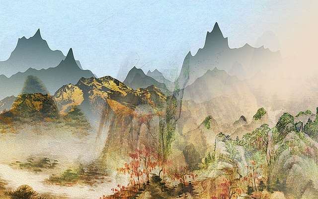  ʱ�д���ɽˮ����ǽ PSD