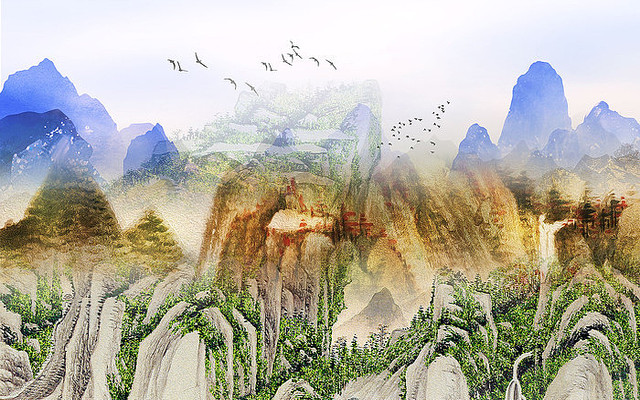 ʱ�и߶�ɽˮ����ǽ PSD