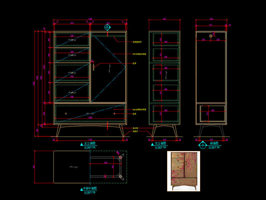 北欧家具CAD衣柜装饰柜图库 北欧家具CAD衣柜装饰柜图库