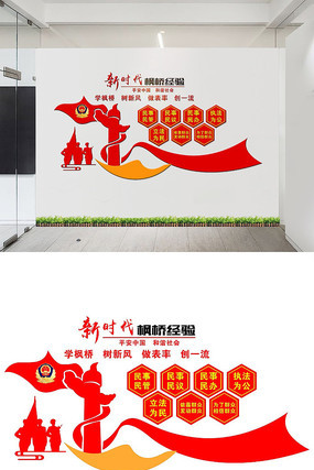 公安警察警营文化墙设计 CDR