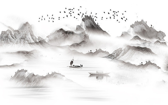 �����Լ�������ɽˮ����ǽ PSD