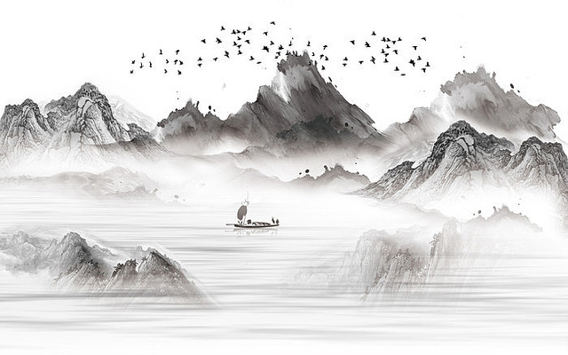 高清时尚抽象意境山水背景墙 高清时尚抽象意境山水背景墙