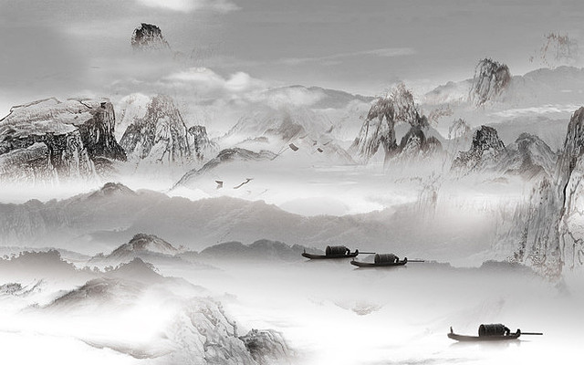 高清新中式山水背景墙 高清新中式山水背景墙