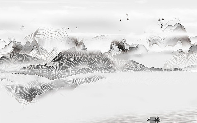 ����ʽ����ɽˮ����ǽ PSD