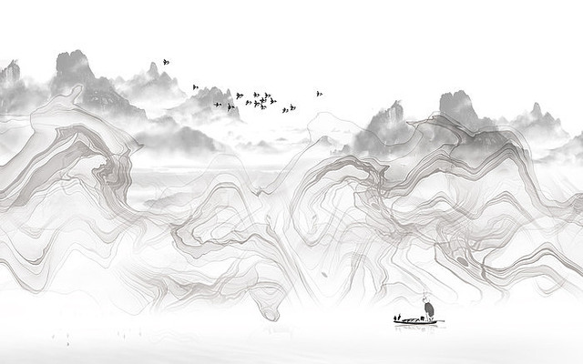 ��ʽ�߶�ɽˮ����ǽ PSD