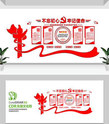 党员活动室党建文化墙 党员活动室党建文化墙