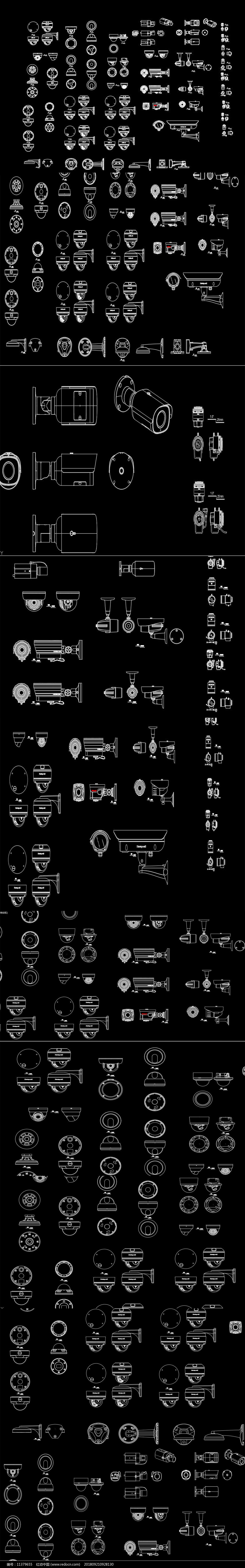 2021最新监控摄像头cad图库图片下载