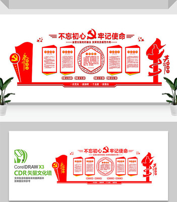 党员活动室党建文化墙设计 党员活动室党建文化墙设计