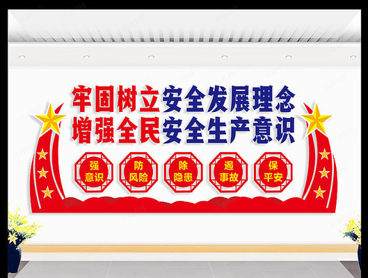企业安全生产文化墙 CDR
