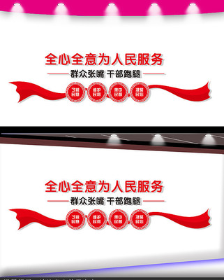 服务中心文化墙 服务中心文化墙