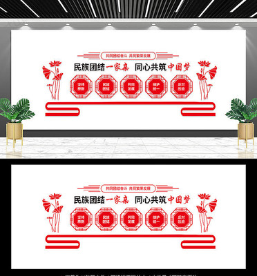 民族团结文化墙设计 民族团结文化墙设计