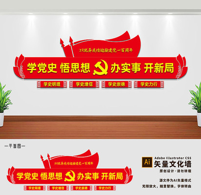 党史学习教育党建文化墙设计 党史学习教育党建文化墙设计