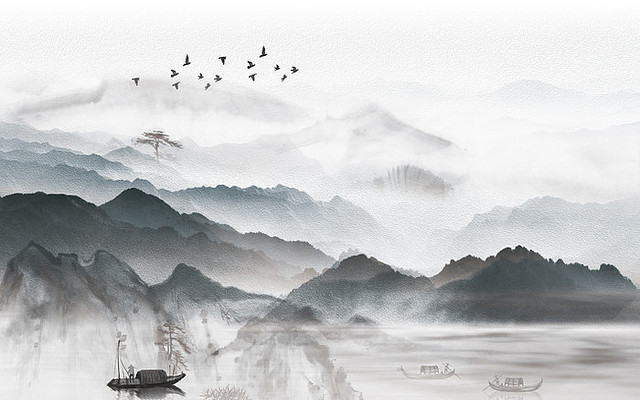 �����Լ����ɽˮ����ǽ PSD