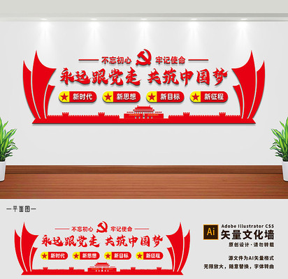 党员活动室党建文化墙设计 党员活动室党建文化墙设计