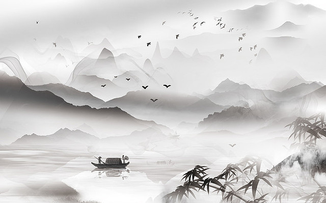 ��ʽ�߶�ɽˮ����ǽ PSD