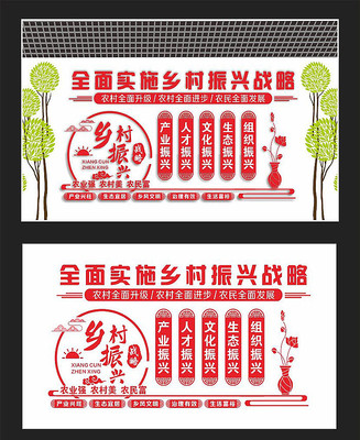红色新农村乡村振兴文化墙 红色新农村乡村振兴文化墙
