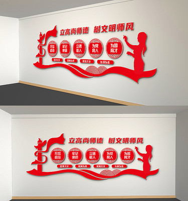 师德师风校园教师老师文化墙 师德师风校园教师老师文化墙