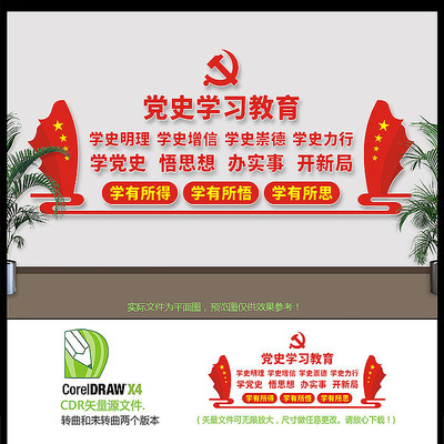 党史学习教育文化墙设计 党史学习教育文化墙设计