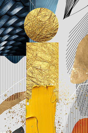 金箔抽象玄关装饰画 金箔抽象玄关装饰画