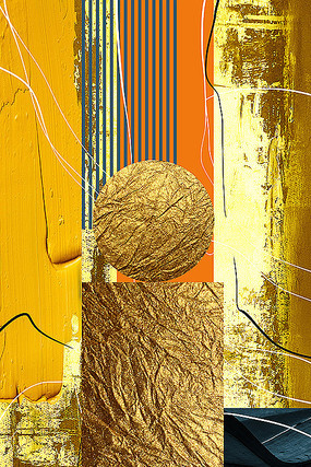 中式金箔抽象玄关装饰画 中式金箔抽象玄关装饰画