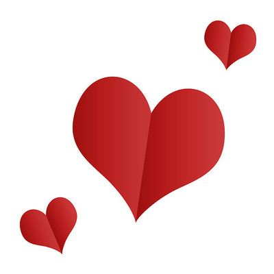 折纸红色爱心 折纸红色爱心