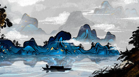 �ֻ�ŷ�ˮī���羰�廭����