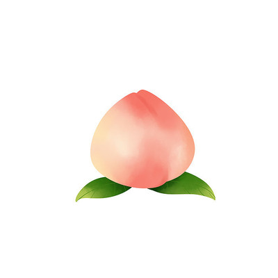 夏天桃子平涂元素 夏天桃子平涂元素