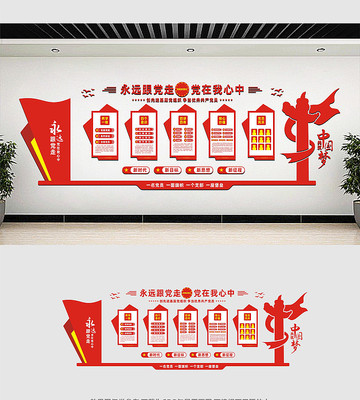 单位党建文化墙展板 单位党建文化墙展板