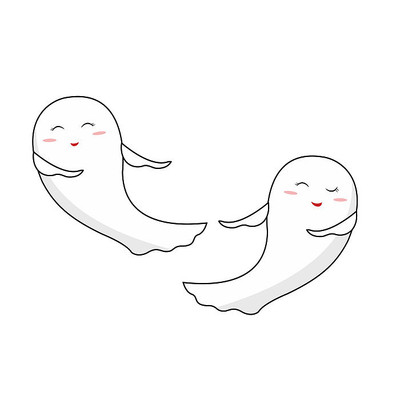 可爱卡通幽灵元素 可爱卡通幽灵元素