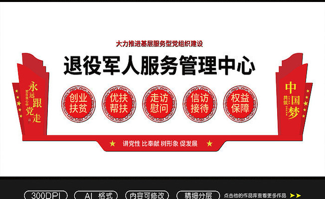 退伍军人服务管理中心文化墙 退伍军人服务管理中心文化墙