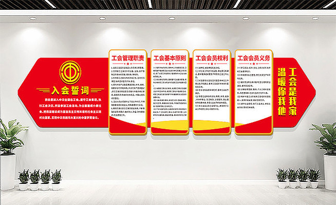 职工之家文化墙展板