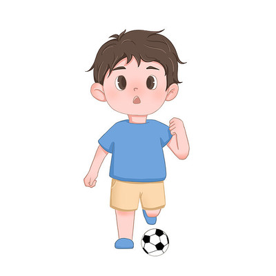 踢足球的儿童 踢足球的儿童