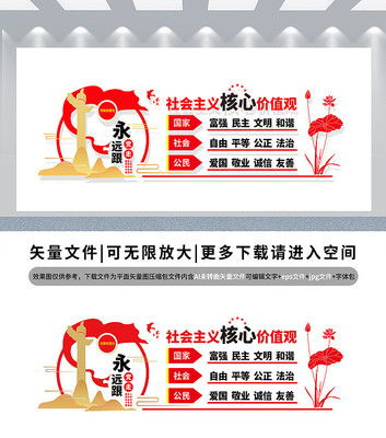 社会主义核心价值观党建文化墙 社会主义核心价值观党建文化墙