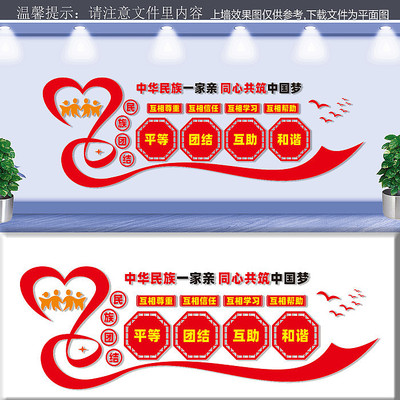 民族团结文化墙模板 民族团结文化墙模板