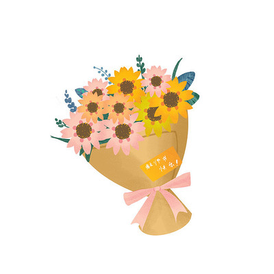 手绘花束元素 手绘花束元素