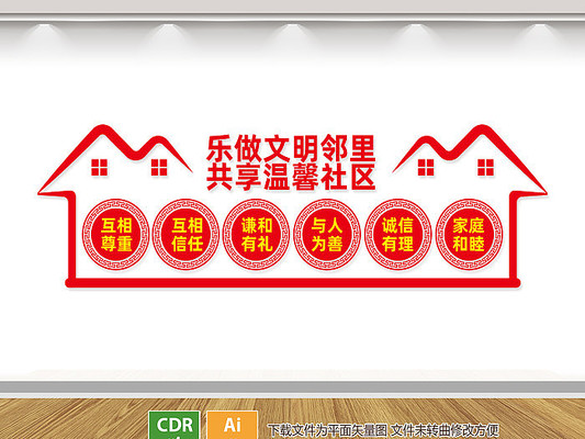 社区文明文化墙 社区文明文化墙