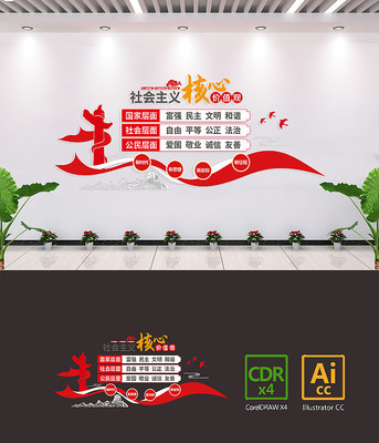 社会主义核心价值观文化墙设计 社会主义核心价值观文化墙设计
