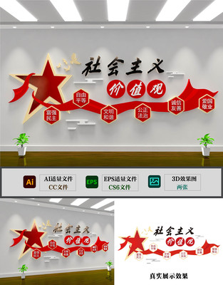 社会主义价值观党建背景墙 社会主义价值观党建背景墙