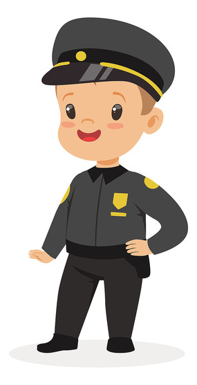 卡通警卫人员