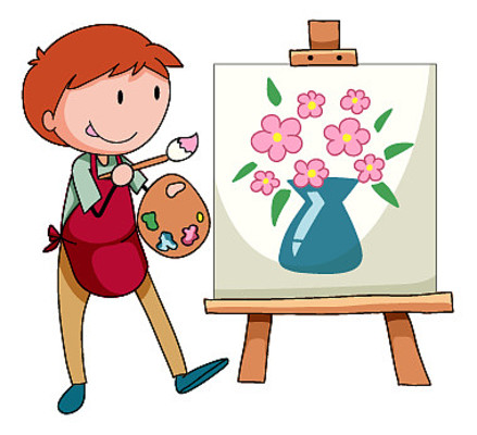 正在作画的男孩 正在作画的男孩