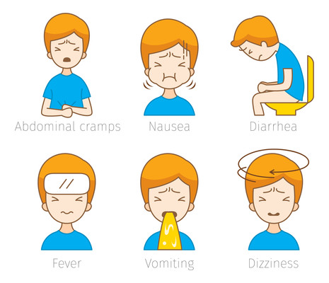 手绘卡通男孩难受的六个表情 手绘卡通男孩难受的六个表情