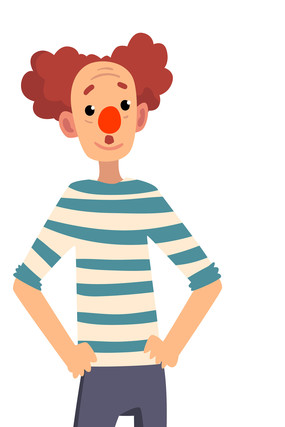 手绘卡通小丑元素 手绘卡通小丑元素