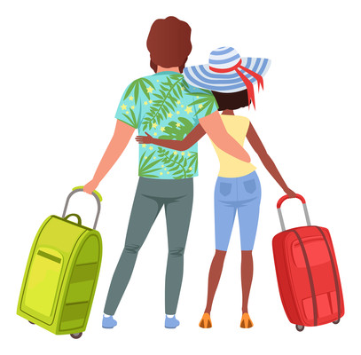 准备去度假的情侣 准备去度假的情侣